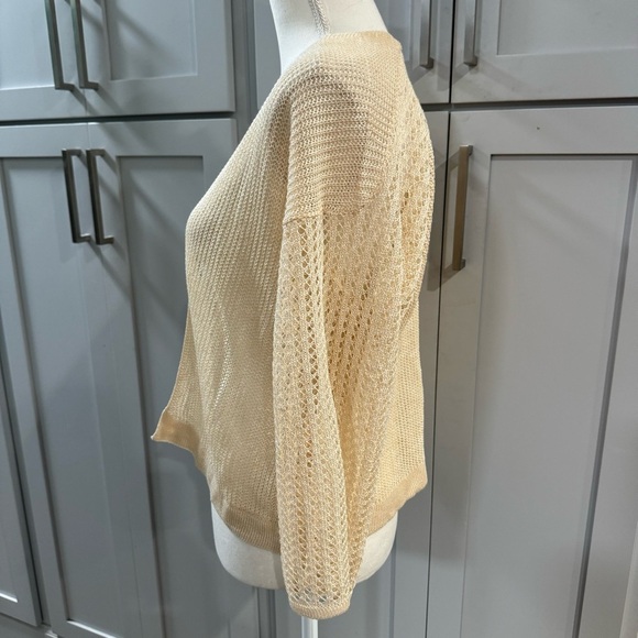 Anthropologie Akemi + Kin Lightweight‎ Cream Off White Ecru Boho Cardigan OSFM - Picture 2 of 9